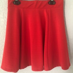 H&M red skater skirt